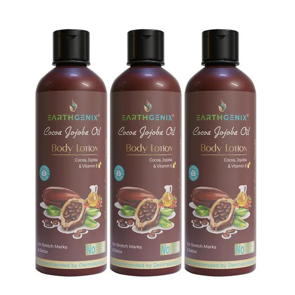 Earthgenix Cocoa Jojoba Oil Body Lotion 300Ml x 3pc