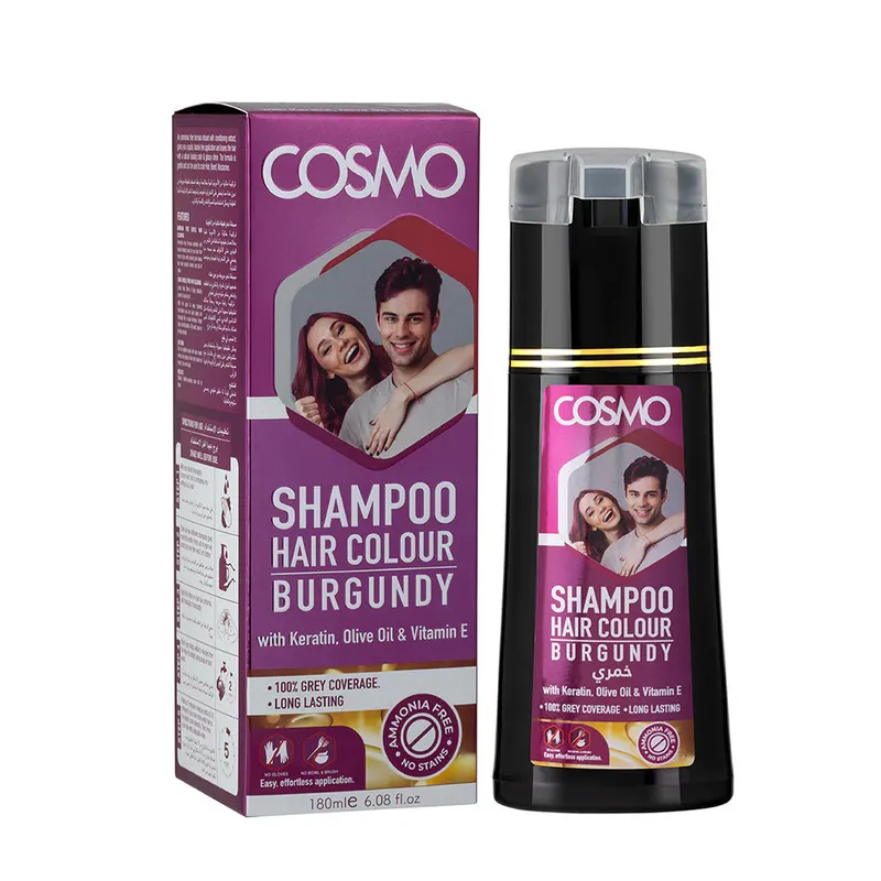 Cosmo Hair Colour Shampoo Burgundy 180Ml
