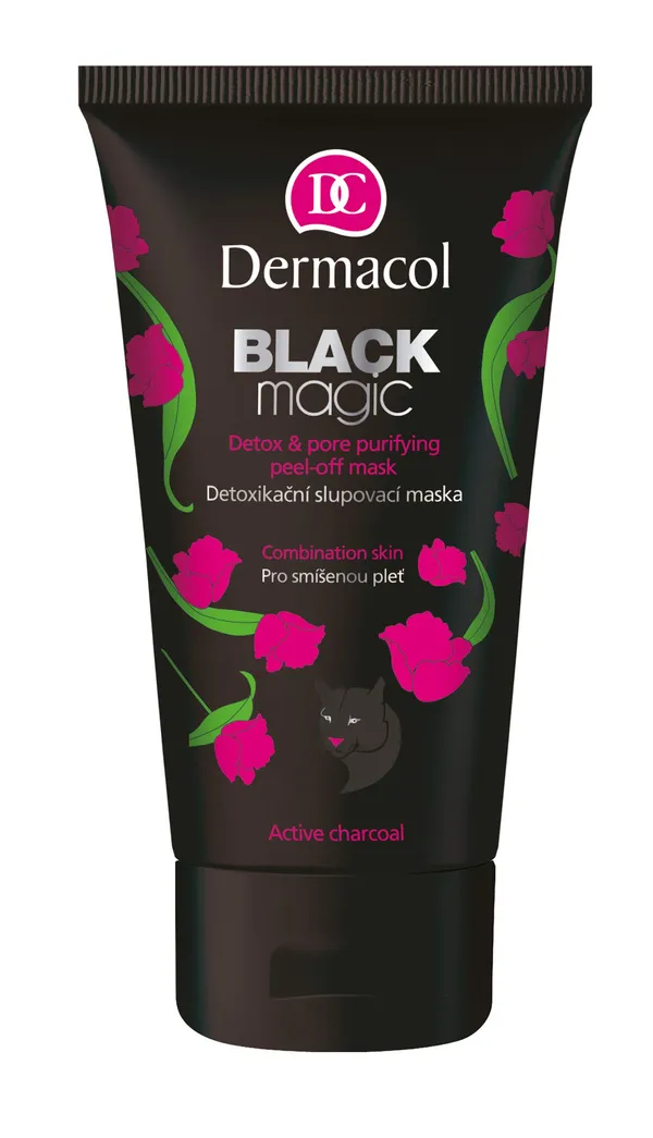 Dermacol Black Magic Detox & Pore Purifying Peel-off Mask with Activated Charcoal and Aloe Vera for Blackhead Removal