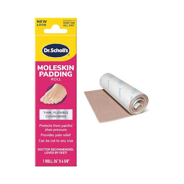 Dr.Scholl's Moleskin Plus Roll, 24" X 4 5/8"