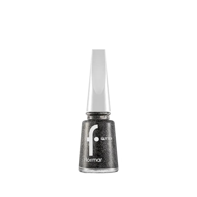 Flormar Glitter Nail Enamel - GL36 Black Star New