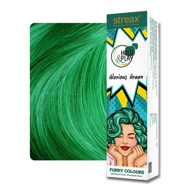 Streax Funky Clr Glorious Green100G