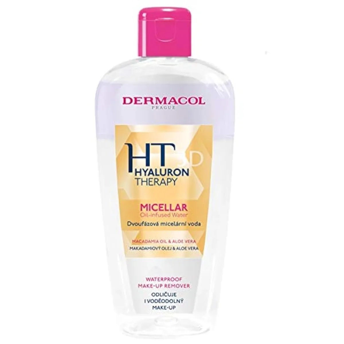Dermacol Hyaluron Therapy 3D Micellar Oil-Infused Water 200ml for Makeup Removal and Skin Moisturizing