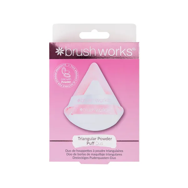Brushworks Triangular Powder Puff Duo