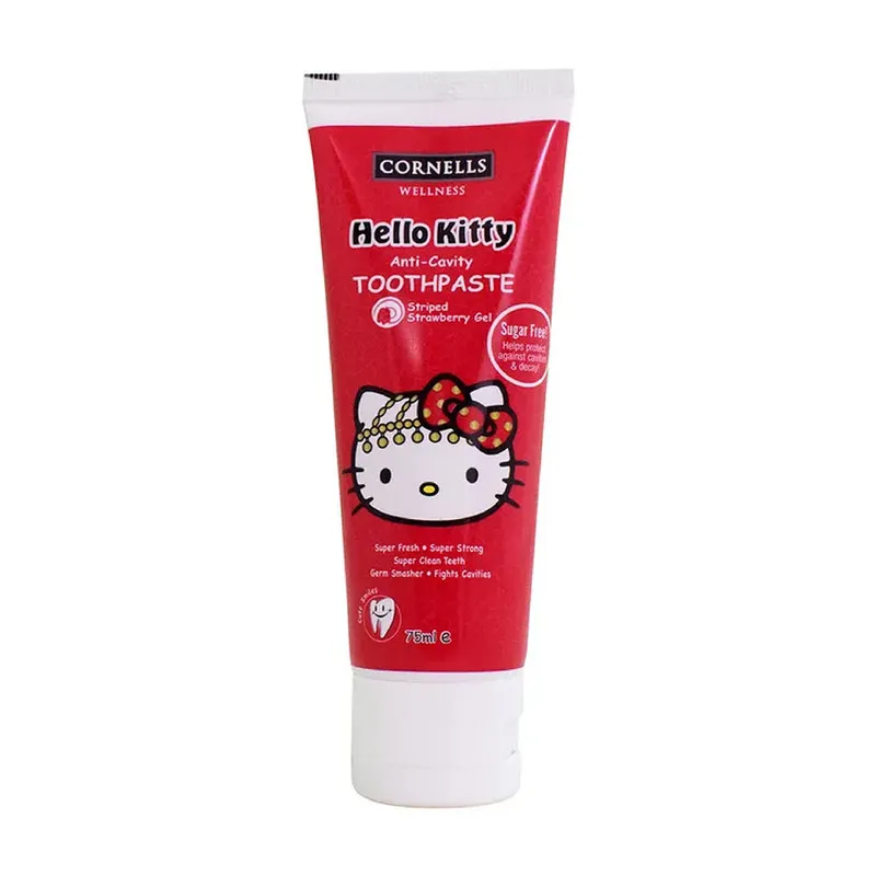 Cornells Hello Kitty Strawberry Gel ToothPaste 75Ml