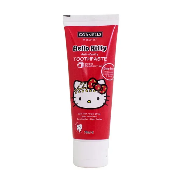 Cornells Hello Kitty Strawberry Gel ToothPaste 75Ml