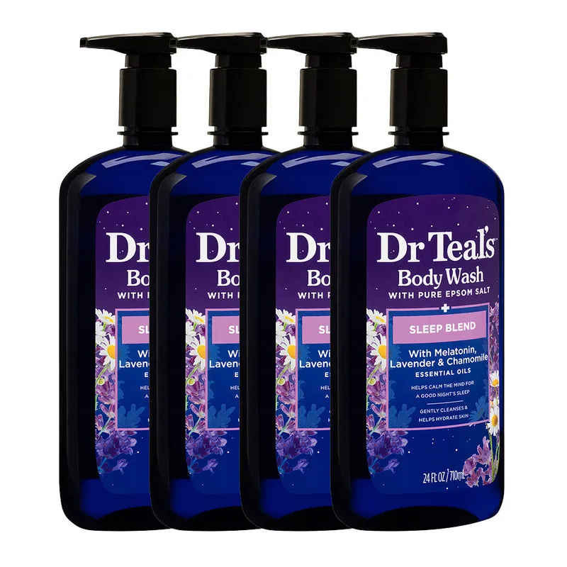Dr Teal's Body Wash with Epsom Salt Sleep Blend with Melatonin 710Ml (Pack of 4)