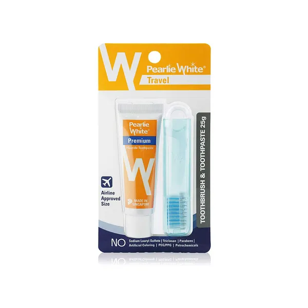 Pearlie White Travel Brush/Paste25G