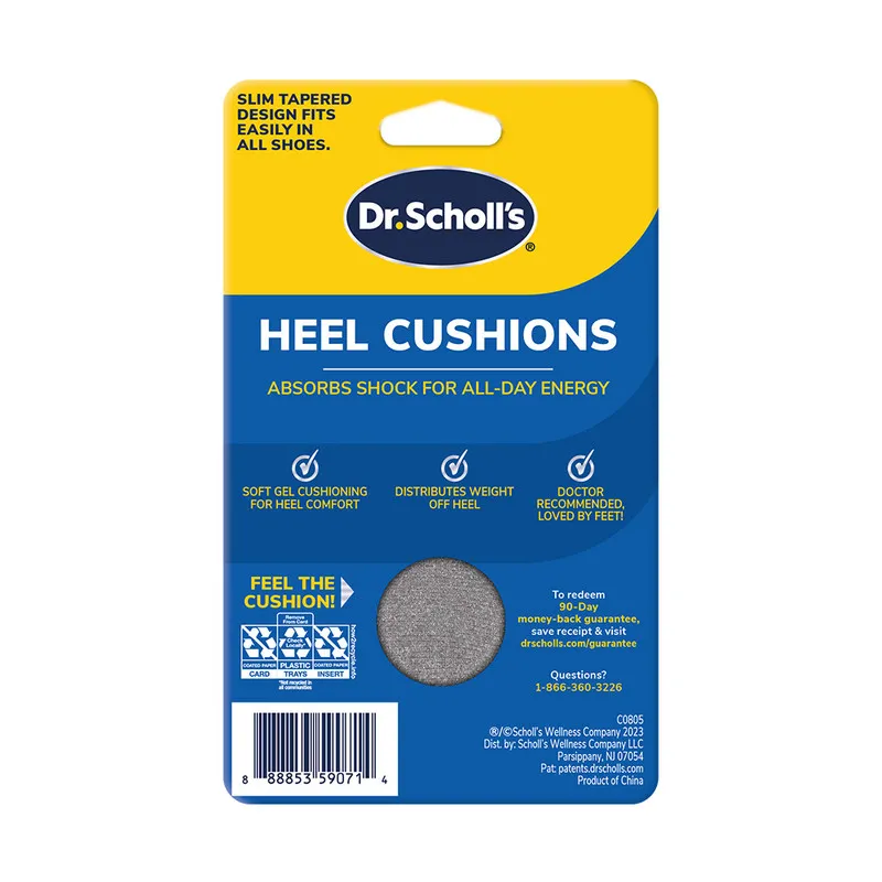 Dr.Scholl's Heel Cushions with Massaging Gel Comfort & Energy Men's 1Pair