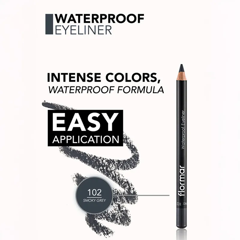 Flormar Waterproof Eyeliner Pencil - 102 Smoky Grey