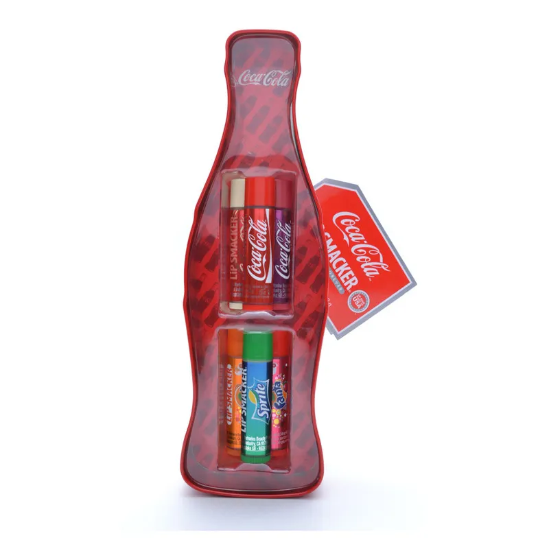 Lip Smacker Coca Cola Multipack & Gifting - Vintage Bottle Tin Box 6Pcs New