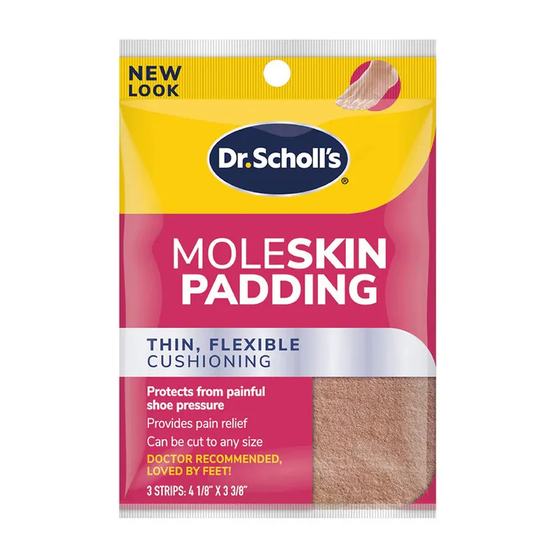 Dr.Scholl's Moleskin Padding 3 Strips 4 5/8" X 3 3/8 "