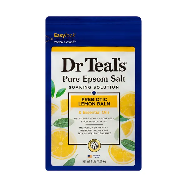 Dr Teal's Epsom Salt Soaking Solution Prebiotic Lemon Balm 1.36Kg