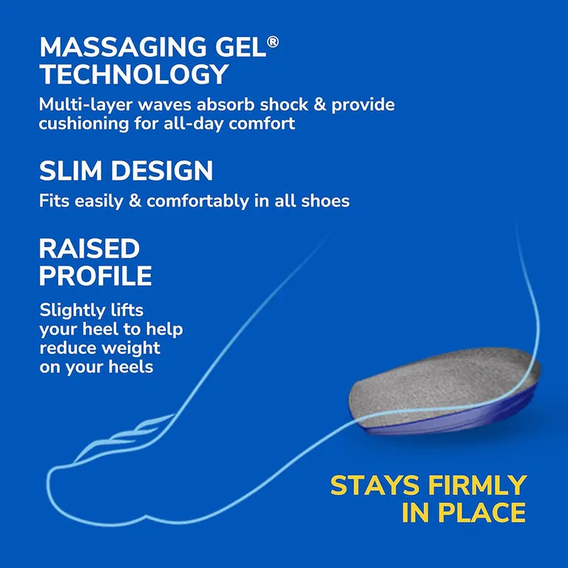 Dr.Scholl's Heel Cushions with Massaging Gel Comfort & Energy Women's 1Pair