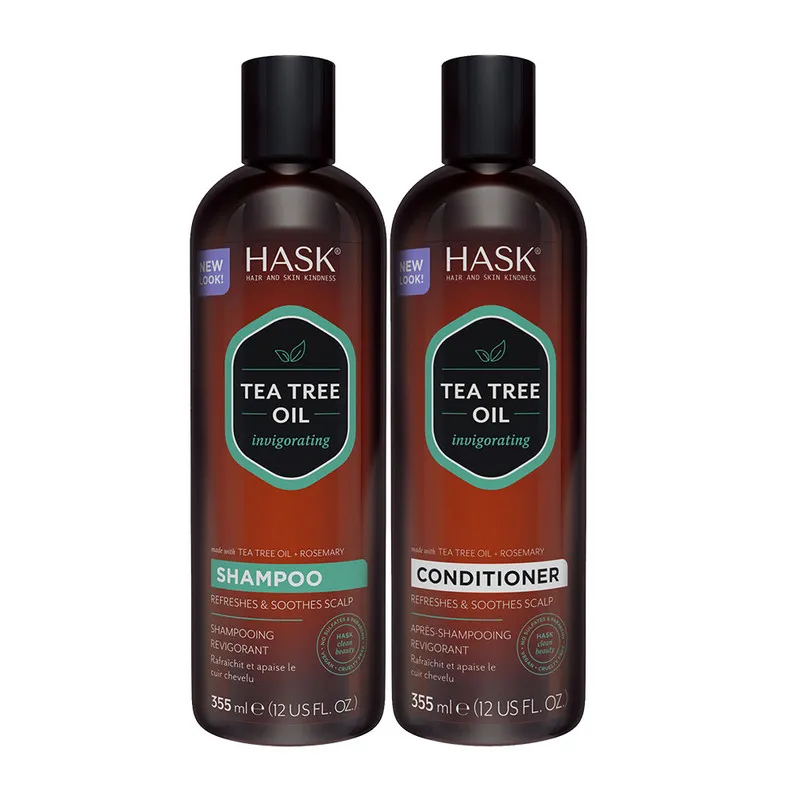 Hask Tea Tree Oil & Rosemary Shampoo 355ml + Conditioner 355ml Value pack