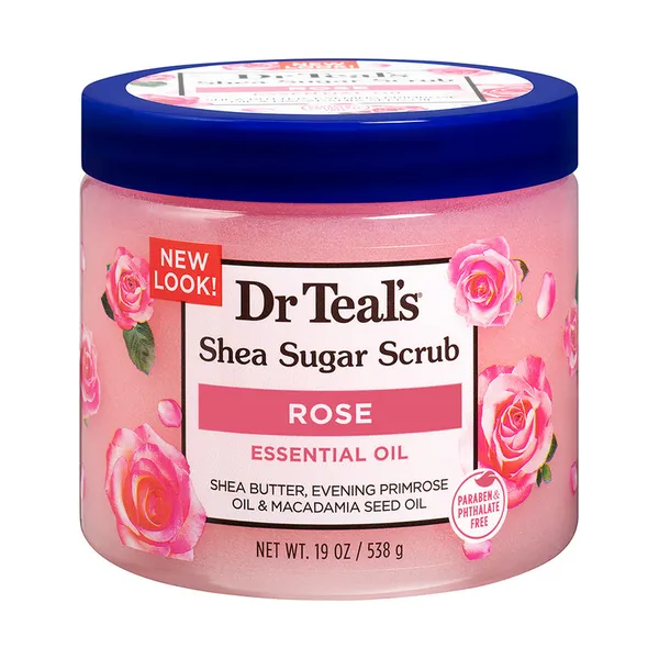 Dr Teal's Shea Sugar Body Scrub Rose 538g